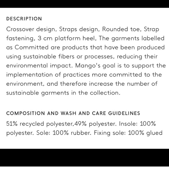 Mango Cross Strips Sandals size 9.5 - Picture 4 of 5